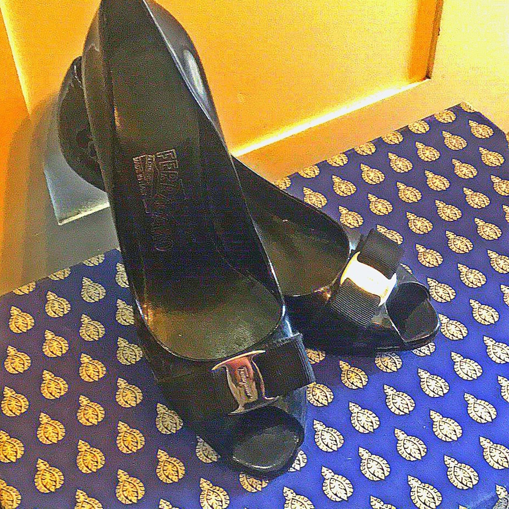 Salvatore Ferragamo black heels